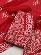 Printed Cotton Blend Unstitched Suit With Dupatta