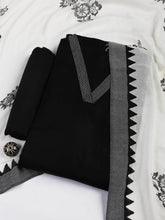 Neck Embroidered Cotton Blend Unstitched Suit With Dupatta