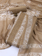 Printed Cotton Blend Unstitched Suit Piece With Dupatta
