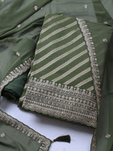 Zari Jaal Art Silk Unstitched Suit Piece With Dupatta