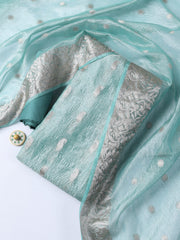 Woven Tissue Unstitched Suit With Dupatta