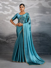 Embroidered Burberry Saree