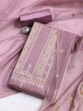 Jamdani Work Chanderi Unstitched Suit Piece With Dupatta