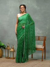 Bandhani Printed Georgette Saree