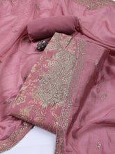 Neck Embroidered Cotton Blend Unstitched Suit With Dupatta