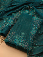 Embroidered Chinon Unstitched Suit With Dupatta