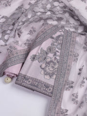 Printed Chanderi Unstitched Suit With Dupatta