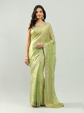 Zari Border Booti Organza Saree