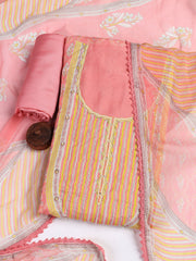 Printed Muslin Unstitched Suit With Dupatta