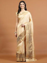 Zari Border Booti Art Silk Woven Saree