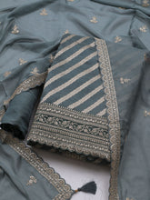 Zari Jaal Art Silk Unstitched Suit Piece With Dupatta