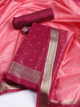 Woven Chanderi Unstitched Suit Piece With Dupatta