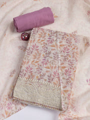Printed Cotton Blend Unstitched Suit Piece With Dupatta