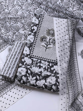 Printed Cotton Blend Unstitched Suit With Dupatta