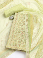 Printed Cotton Blend Unstitched Suit With Dupatta