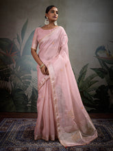 Woven Border Linen Saree