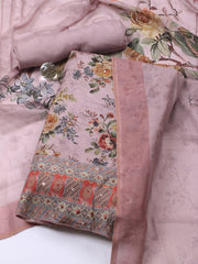 Printed Muslin Unstitched Suit With Dupatta