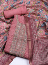 Neck Embroidered Tissue Unstitched Suit With Dupatta