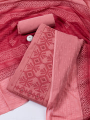 Printed Cotton Blend Unstitched Suit Piece With Dupatta