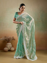 Embroidered Chiffon Velvet Saree