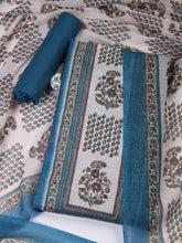 Printed Chanderi Unstitched Suit With Dupatta