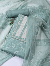 Printed Cotton Blend Unstitched Suit Piece With Dupatta