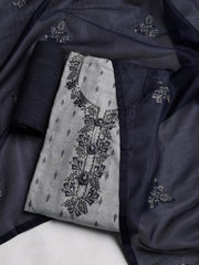Embroidered Cotton Blend Unstitched Suit With Dupatta