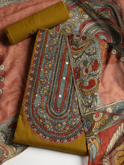 Printed Cotton Printed Unstitched Suit With Dupatta