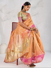 Woven Design Linen Saree