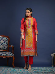 Printed Muslin Kurta With Pant & Dupatta