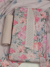 Printed Cotton Unstitched Suits Printed Suit With Pant & Dupatta