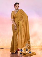 Printed Satin Saree