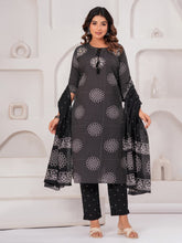 Printed Cotton Blend Kurta With Pant & Dupatta