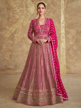 Embroidered Georgette Suit With Pant & Dupatta
