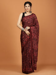 Digital Printed Crepe Woven Saree