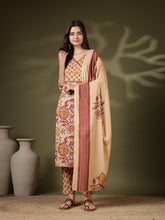 Printed Cotton Blend Kurta With Pant & Dupatta