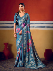 Digital Printed Art Silk Saree
