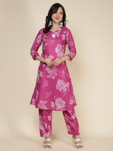 Printed Cotton Blend Kurta With Pants
