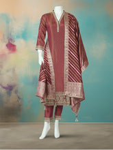 Embroidered Tissue Kurta With Pant & Dupatta