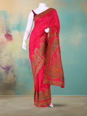 Printed Dola Silk Rani Saree