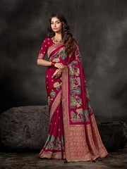 Printed Dola Silk Saree