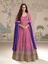 Embroidered Georgette Kurta With Pant & Dupatta