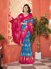 Printed Tussar Saree