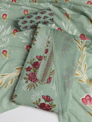 Printed Cotton Blend Unstitched Suit With Dupatta