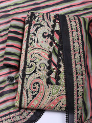 Embroidered Cotton Blend Unstitched Suit With Pant Dupatta