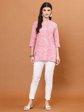 Printed Cotton Blend Short Kurti