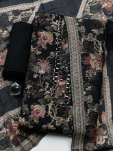 Embellished Muslin Unstitched Suit With Pant & Dupatta