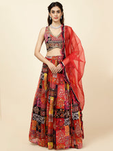 Sequence Embroidered Georgette Choli With Lehenga & Dupatta