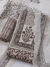 Printed Cotton Blend Unstitched Suit With Dupatta