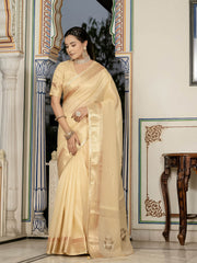 Woven Border Linen Saree